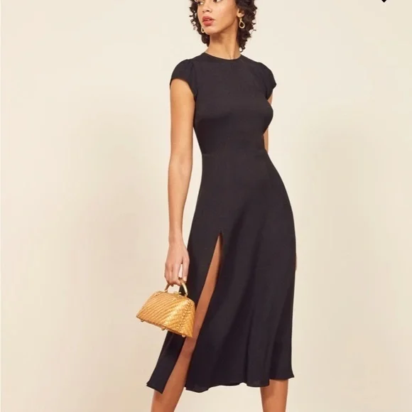 Reformation Gavin Dress Black Dresses
